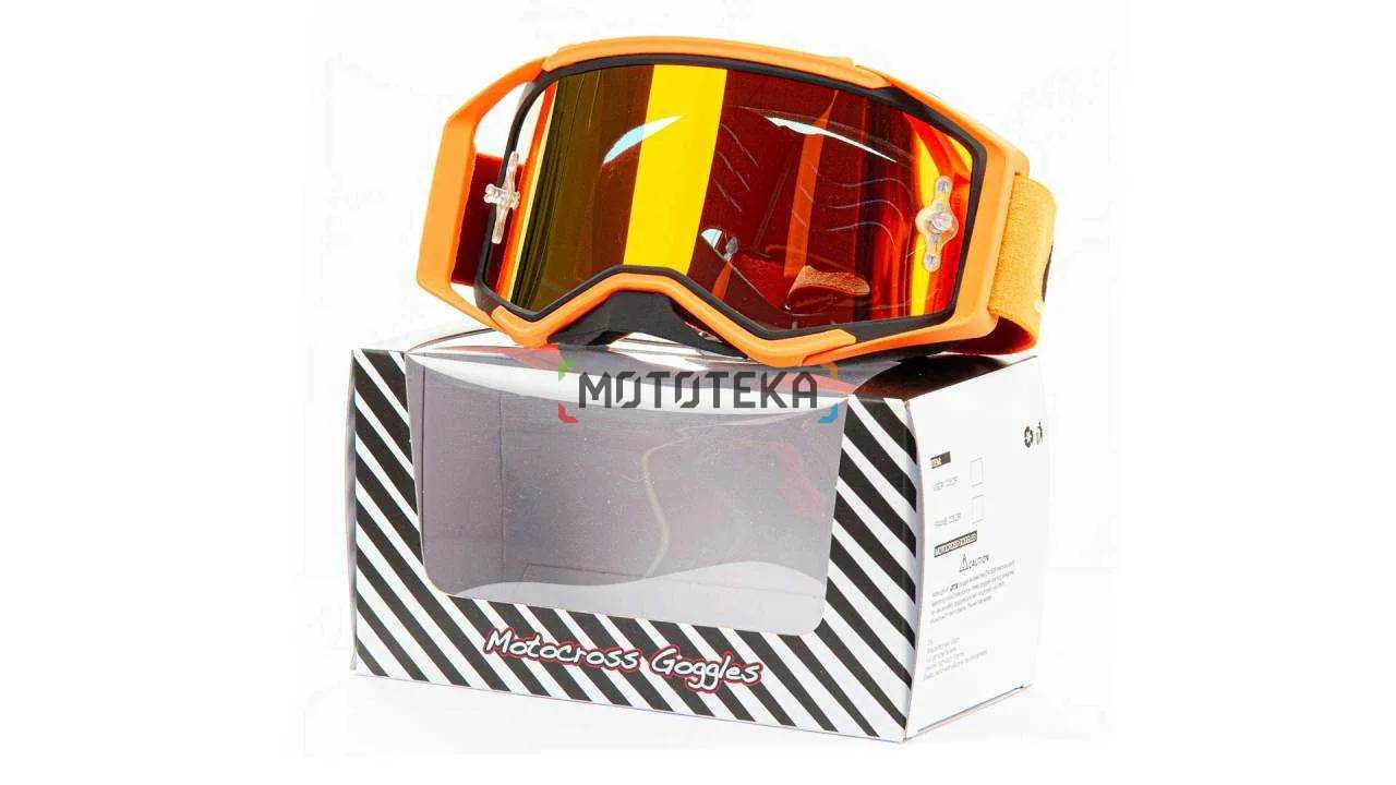 Мотоочки кроссовые GTX 5027 оранжевые