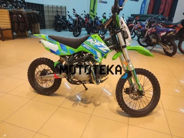 Питбайк Apollo (Аполло) RFZ Start 125 LE с фарой и электростартером 17/14 зелёный | Мототека