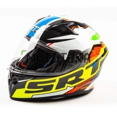 Шлем мото интеграл GTX 578 (M) #2 BLACK/ ORANGE GREEN