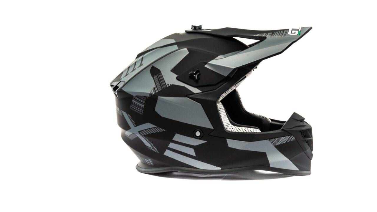 Шлем мото кроссовый GTX 633 (XL) #7 BLACK/GREY