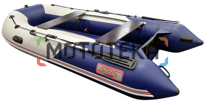 Лодка ПВХ Hunterboat Стелс 335 АЭРО синий/белый