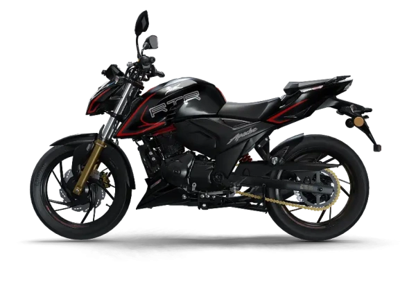 Мотоцикл дорожный TVS APACHE RTR 200 4V чёрный/красный с ПТС | Мототека