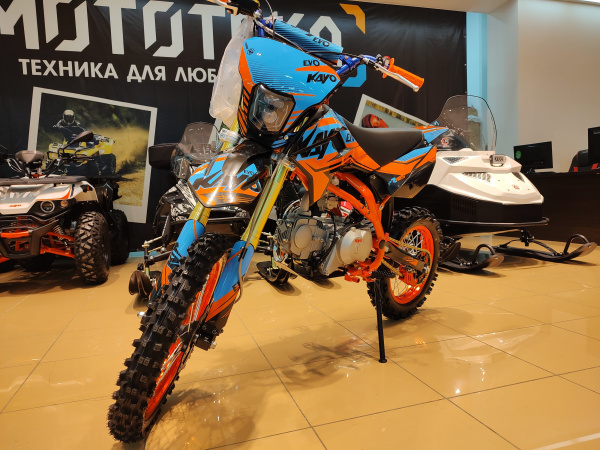 Питбайк KAYO (Кайо) EVOLUTION K125EM 17/14 KRZ (механ. сцепл., эл. стартер 2024 г.) | Мототека